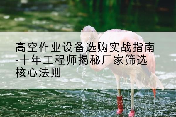 大埔剪叉式升降机厂家-高空作业设备选购实战指南-十年工程师揭秘厂家筛选核心法则